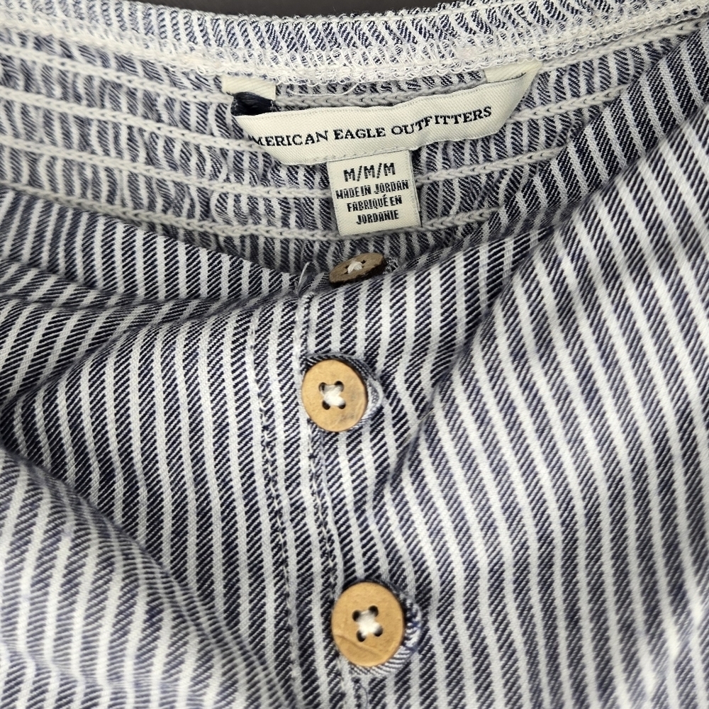 Striped Blue And White Dress - Picture 3 of 4